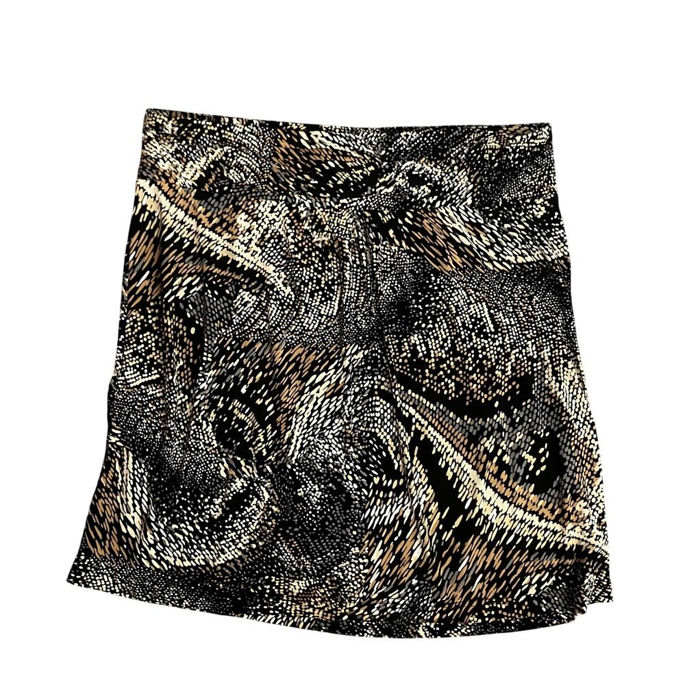 Attention XL Abstract Animal Print A-Line Stretch Career Skirt Workwear Office